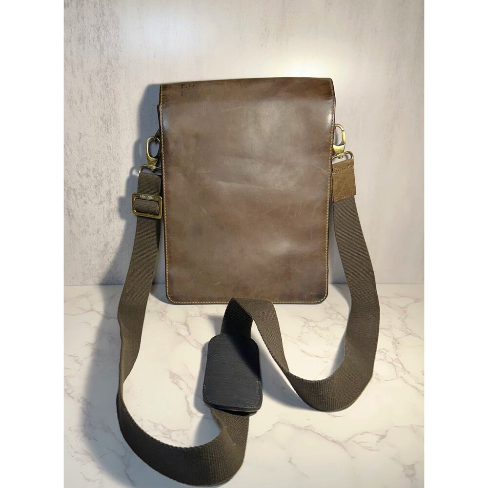 Vintage Visconti Italian Leather Brown Messenger Bag Unisex